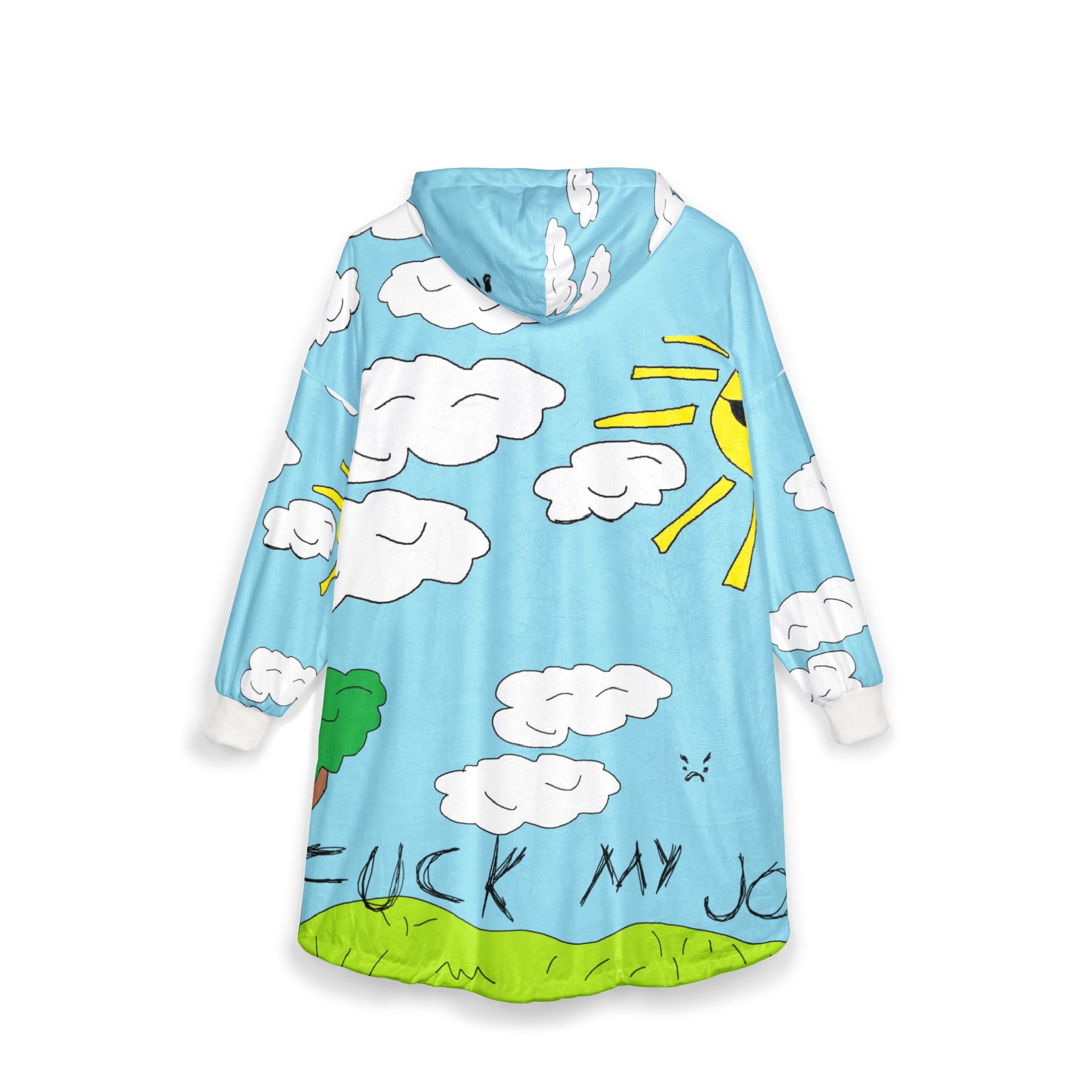 Fuck My Job - Hooded Blanket