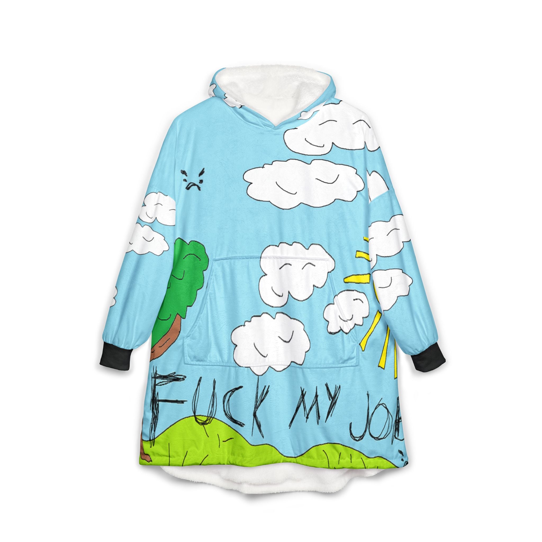 Fuck My Job - Hooded Blanket