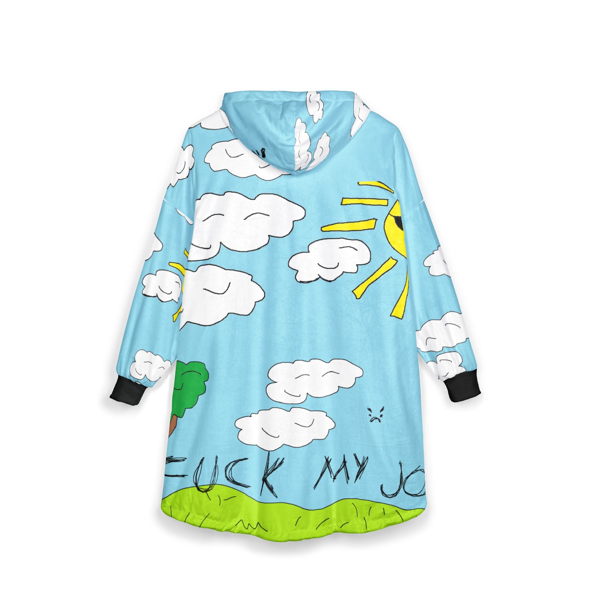 Fuck My Job - Hooded Blanket