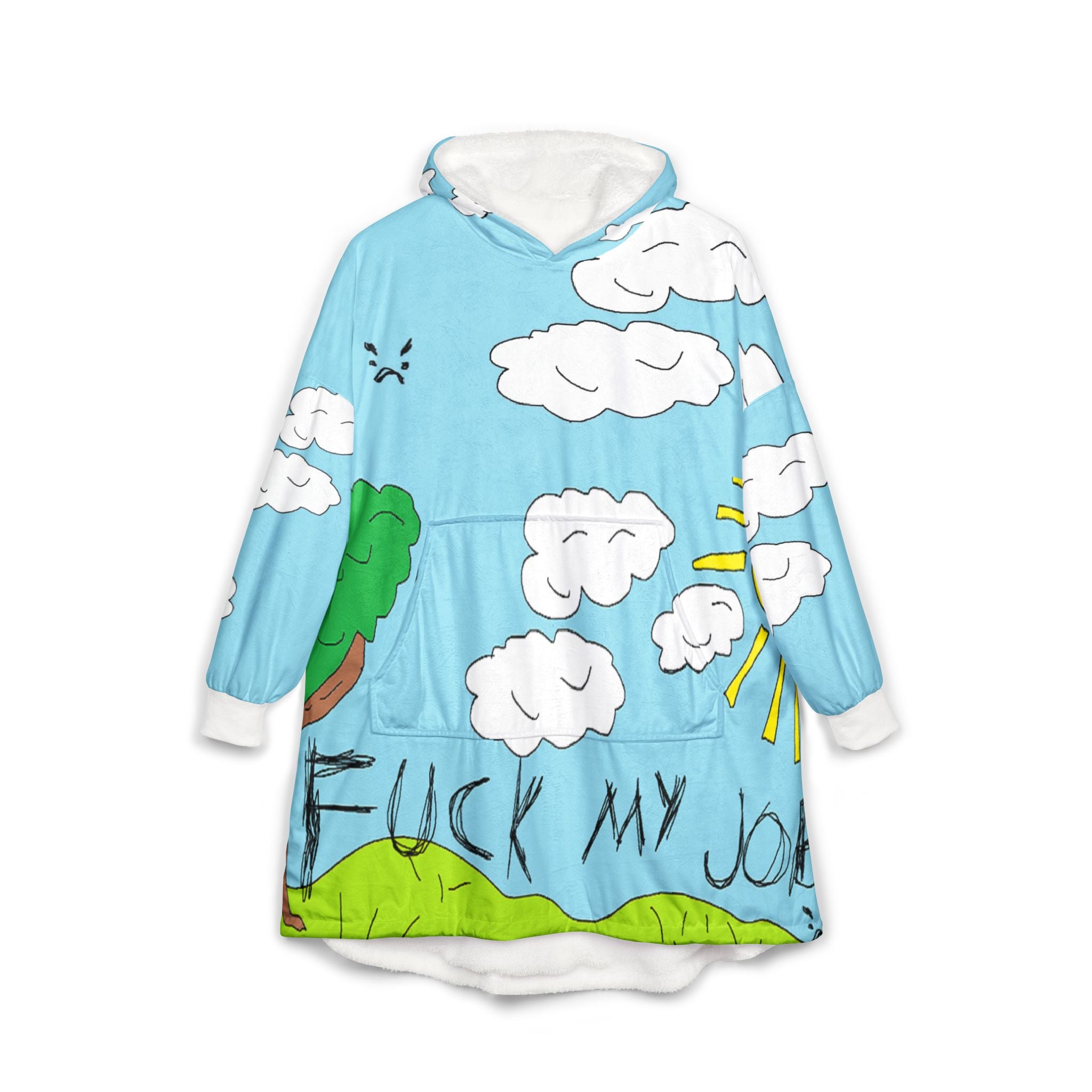 Fuck My Job - Hooded Blanket